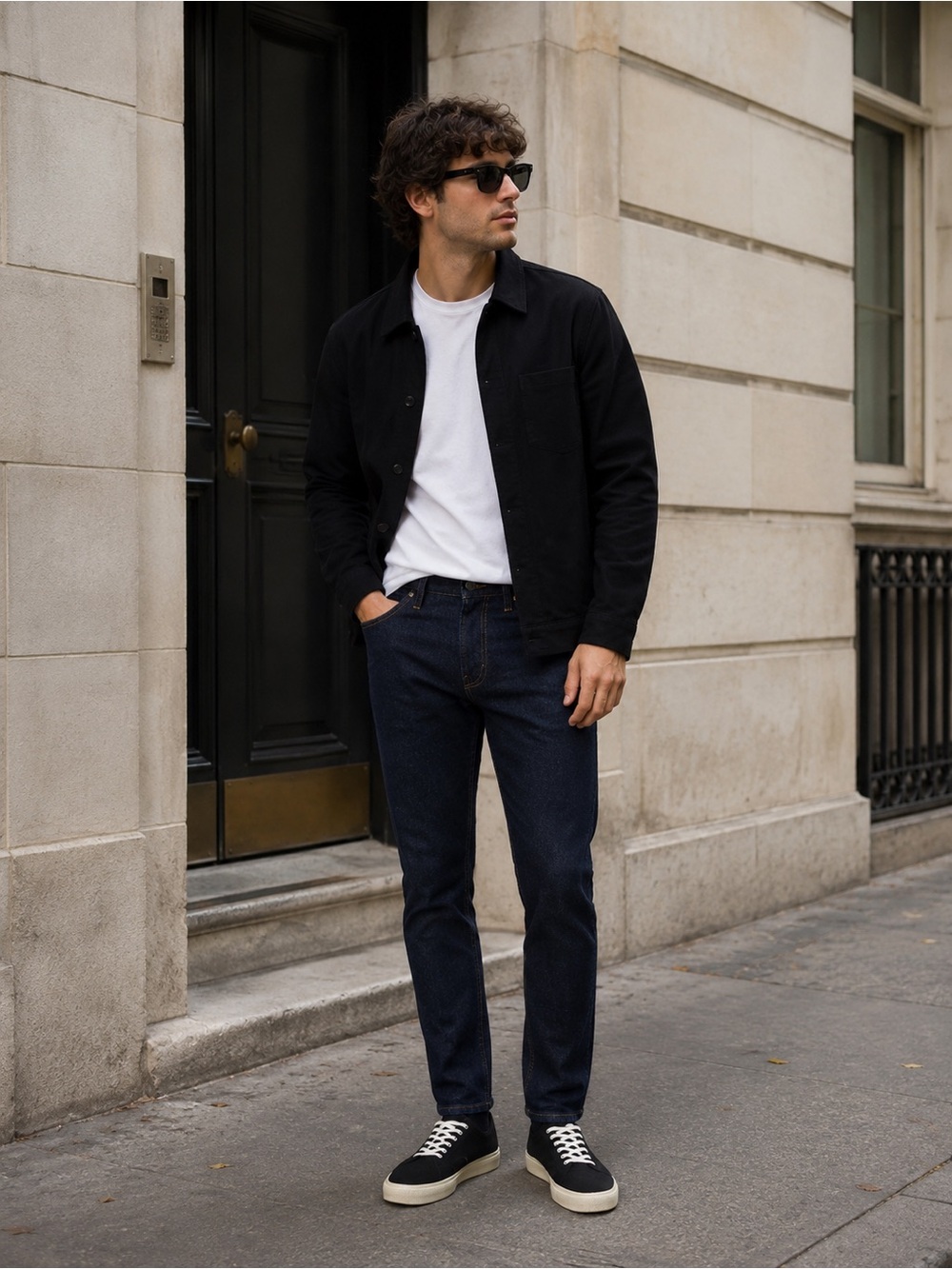 Everlane Jeans The Slim Fit Dark Blue Denim Organic Cotton
